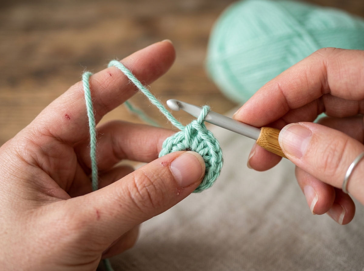 Inserting Hook Under Strand