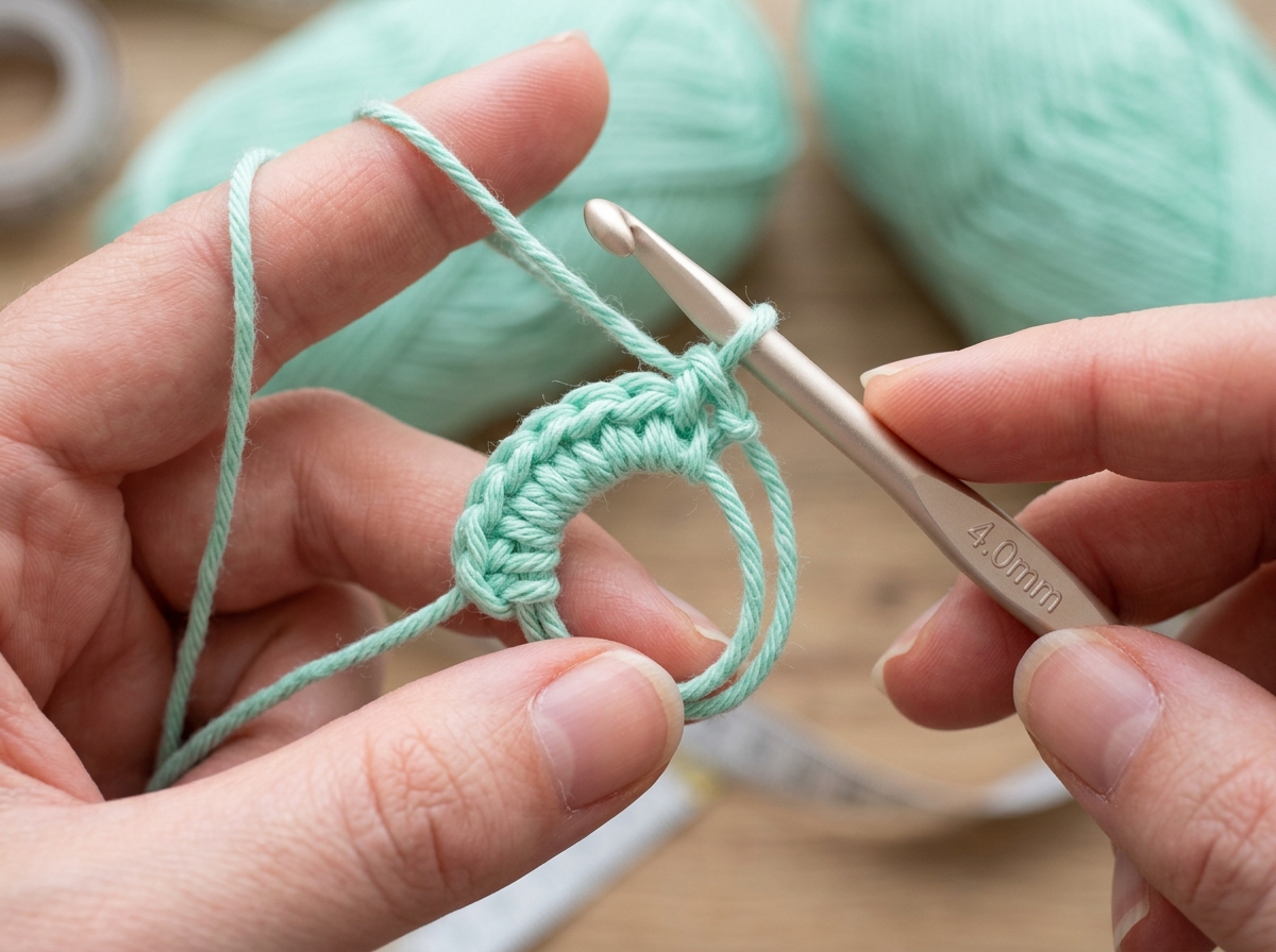 Working Stitches into Ring